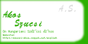 akos szucsi business card